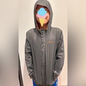 Columbia Kids Omni-Tech Waterproof Grey Hooded Jacket - Size Medium